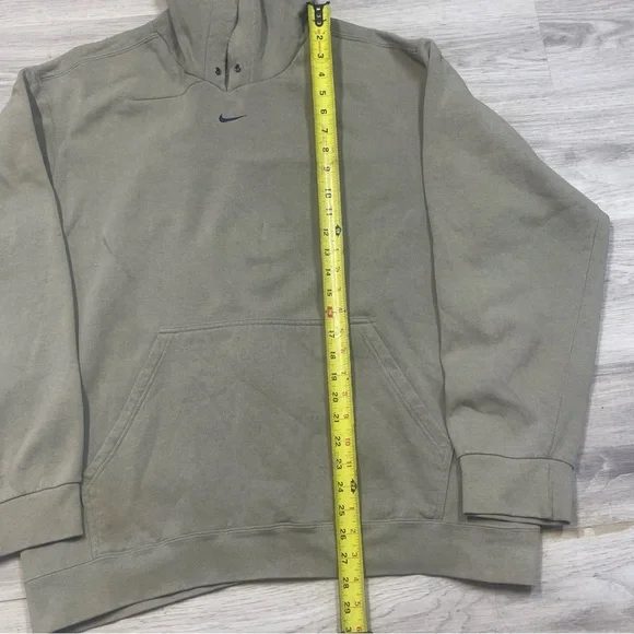 Vintage 90’s Nike center Swoosh RARE Sage Green colour way Pullover hoodie sz L - Picture 11 of 14